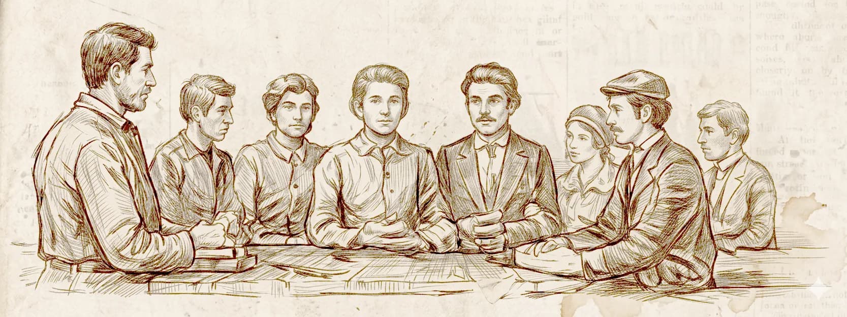 A group of friends sitting together at a table